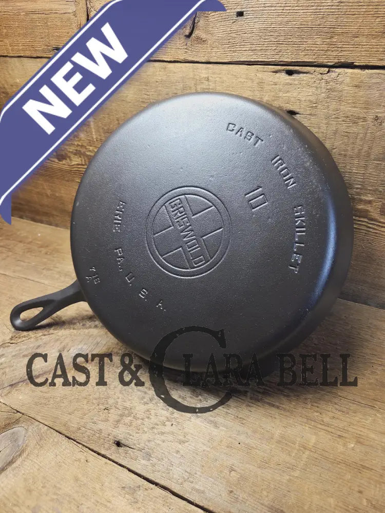 Hard to find BIG Skillet! 1920’s Griswold #10 Skillet with Large Block Logo 716 A. Fully restored but read description