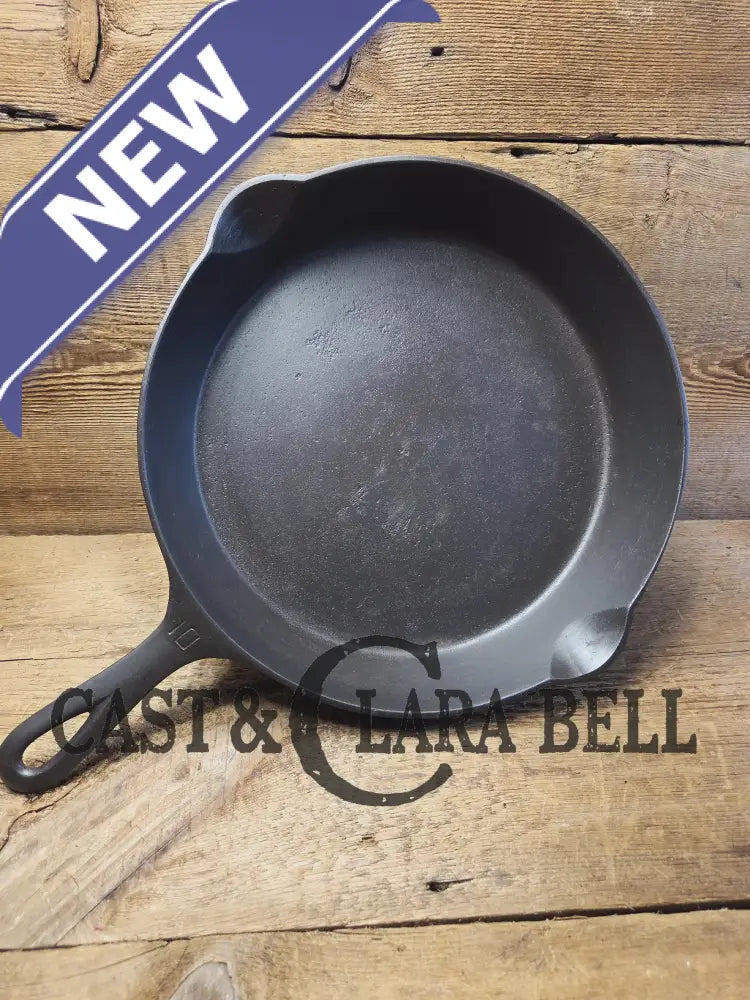 Hard to find BIG Skillet! 1920’s Griswold #10 Skillet with Large Block Logo 716 A. Fully restored but read description