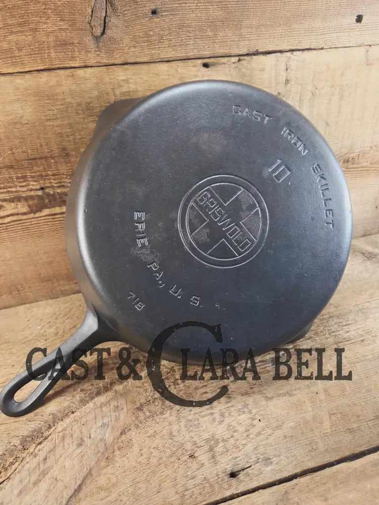 Hard to find BIG Skillet! 1920’s Griswold #10 Skillet with Large Block Logo 716 A. Fully restored. Getting harder to