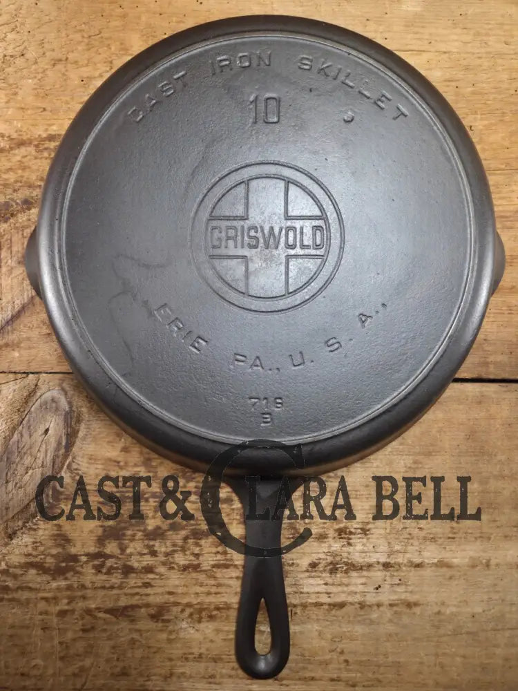 Hard to find BIG Skillet! 1920’s Griswold #10 Skillet with Large Block Logo 716 B. Almost perfect condition Skillet