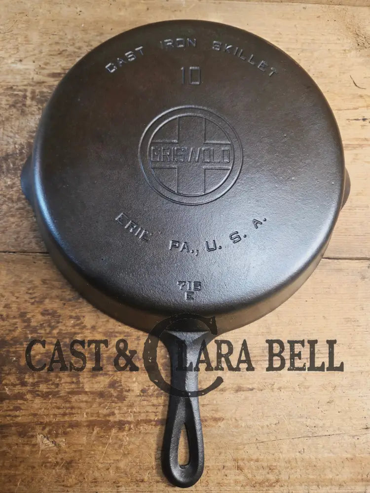 Hard to find BIG Skillet! 1920’s Griswold #10 Skillet with Large Block Logo 716 Fully restored. Getting harder to find!
