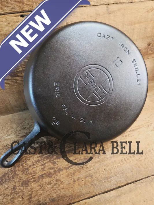 Hard to find BIG Skillet! 1920’s Griswold #10 Skillet with Large Block Logo 716 Fully restored. Getting harder to find!