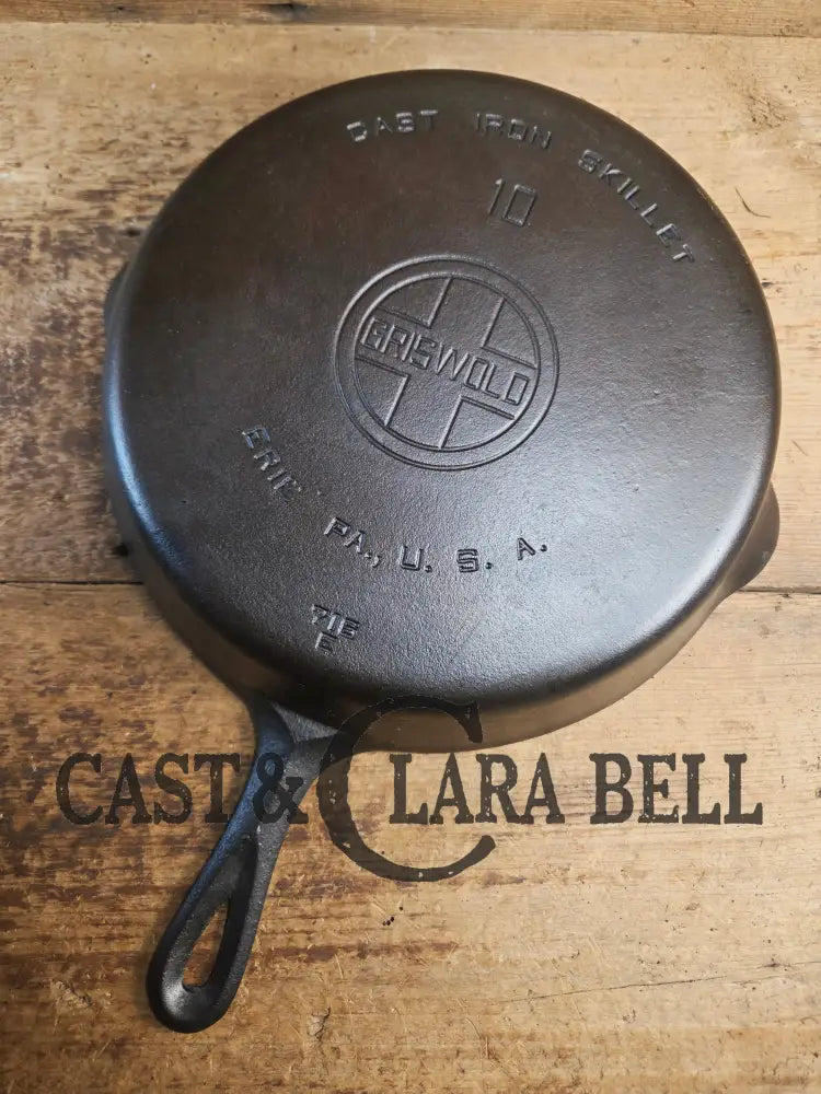 Hard to find BIG Skillet! 1920’s Griswold #10 Skillet with Large Block Logo 716 Fully restored. Getting harder to find!