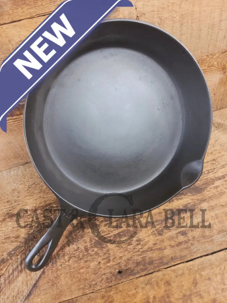 Hard to find BIG Skillet! 1930’s Griswold #10 Skillet with Large Block Logo Smooth Bottom 716 A - Skillet