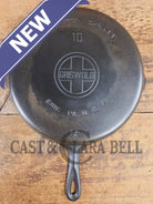 Hard to find BIG Skillet! 1930’s Griswold #10 Skillet with Large Block Logo Smooth Bottom 716 A - Skillet