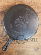 Hard to find BIG Skillet! 1930’s Griswold #10 Skillet with Large Block Logo Smooth Bottom 716 B - Skillet