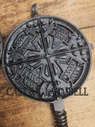 Hard to find check out the waffle pattern! 1920’s ’Keen Kutter’ by E.C. Simmons (Simmons hardware) #8 Waffle Iron with