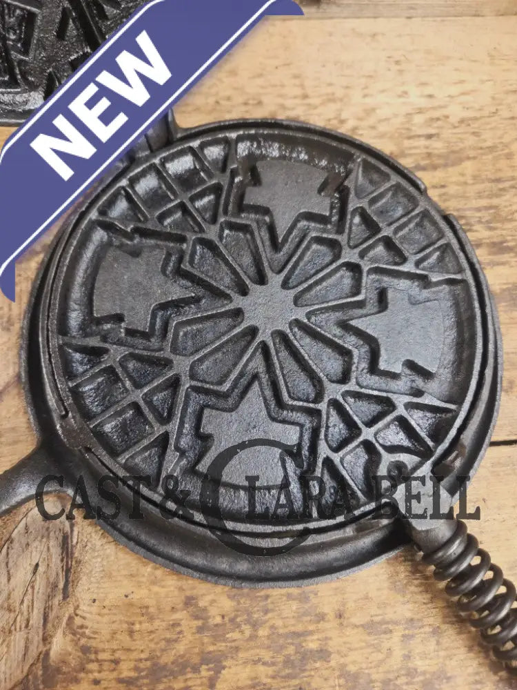 Hard to find check out the waffle pattern! 1920’s ’Keen Kutter’ by E.C. Simmons (Simmons hardware) #8 Waffle Iron with