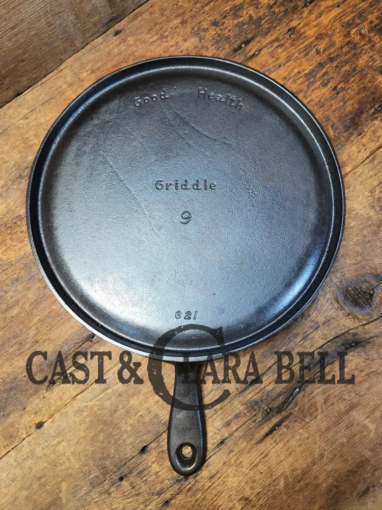 Hard To Find! Griswold’s Good Health #9 Cast Iron Round Griddle 621