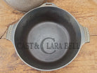 Hard to find 1930’s Hammered AND Duo-Chrome Finish Griswold No. 8 Hinged Dutch Oven w/ Small Logo 2058 - Dutch Ovens