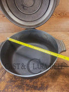 Hard to find 1930’s Hammered AND Duo-Chrome Finish Griswold No. 8 Hinged Dutch Oven w/ Small Logo 2058 - Dutch Ovens