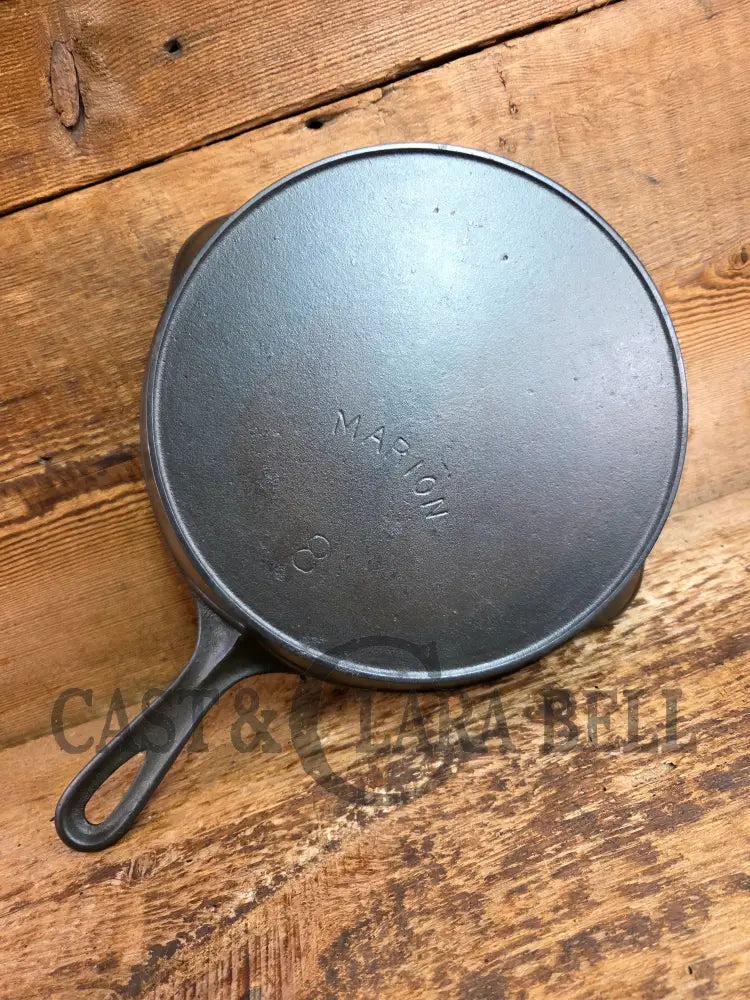 Hard to Find Hoosier favorite! ERIE ghost marked 1890-1910 Era Marion Cast Iron Skillet (Marion Indiana) Skillet