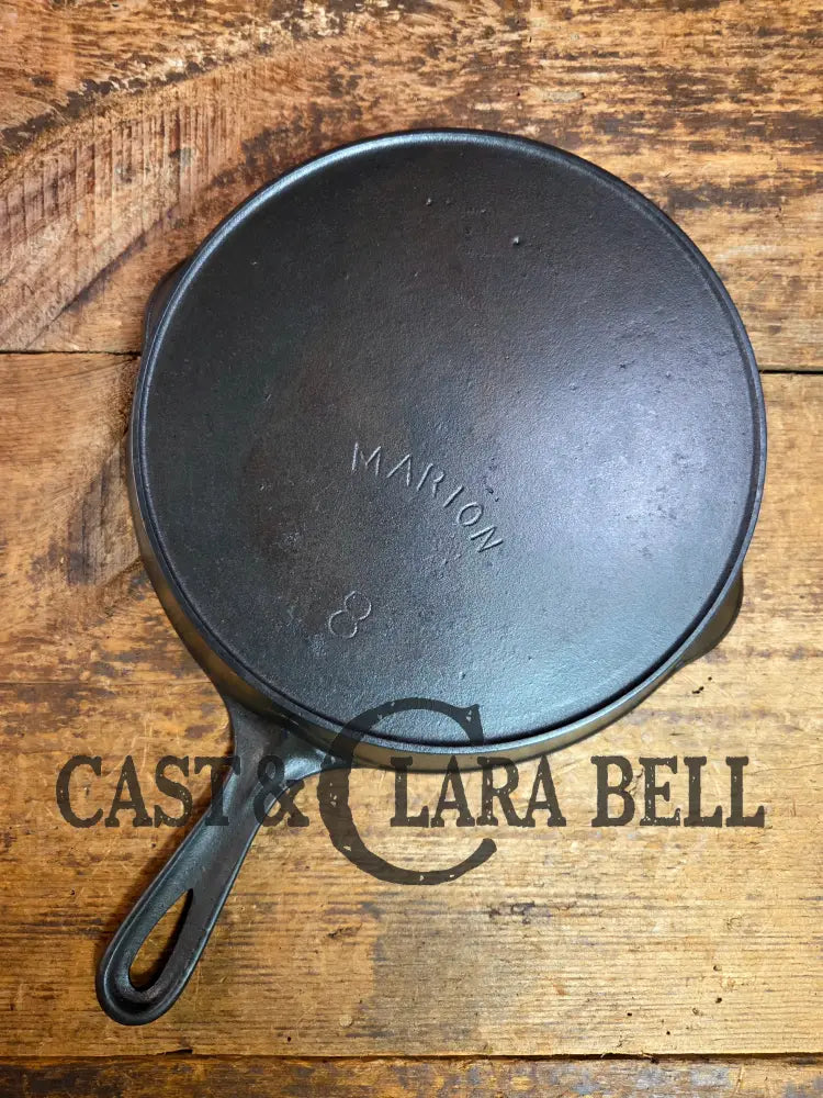Hard to Find Hoosier favorite! ERIE ghost marked 1890-1910 Era Marion Cast Iron Skillet (Marion Indiana) Skillet