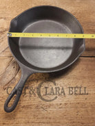 Hard to find in the Lodge Blob Series. 1930’s Lodge #6 Cast Iron Skillet with 3 Notch Heat Ring. Raised Blob makers