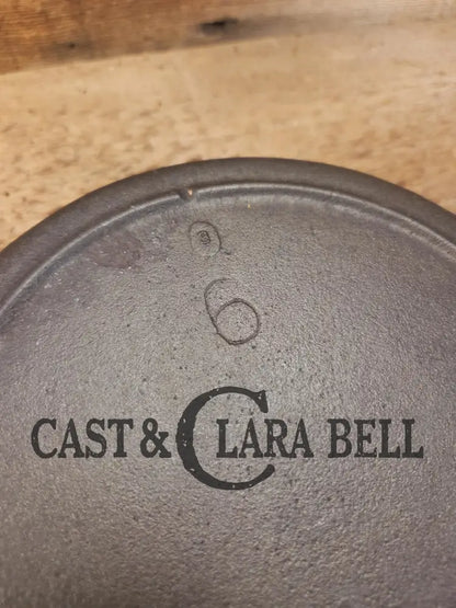 Hard to find in the Lodge Blob Series. 1930’s Lodge #6 Cast Iron Skillet with 3 Notch Heat Ring. Raised Blob makers