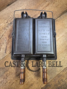 Hard to find showstopper! 1910’s Era Wagner Waffle Iron with matching bailed base. Don’t miss this one! Waffle Iron