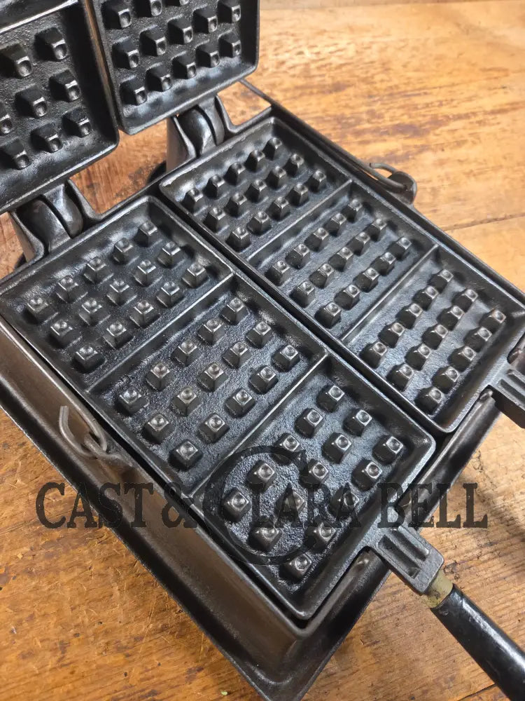 Hard to find showstopper! 1910’s Era Wagner Waffle Iron with matching bailed base. Don’t miss this one Waffle Iron