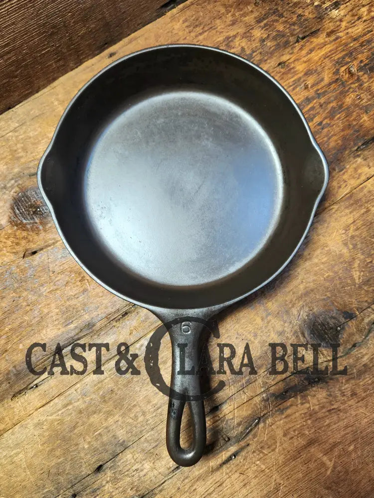 Hard To Find Unique! 1930’S Pie Logo Wagner Ware Sidney - O - #6 Cast Iron Skillet Skillet