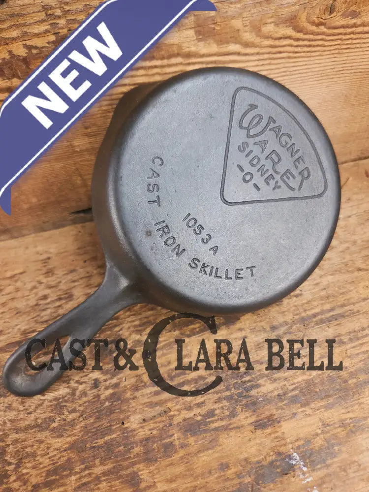 Hard to Find Wagner Sidney -O- #3 Skillet with ’Pie’ Logo and Smooth Bottom 1053 Skillet