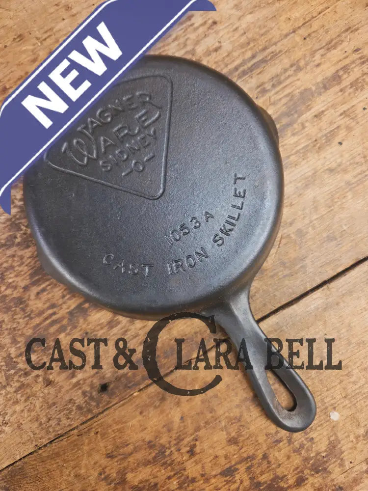 Hard to Find Wagner Sidney -O- #3 Skillet with ’Pie’ Logo and Smooth Bottom 1053 Skillet