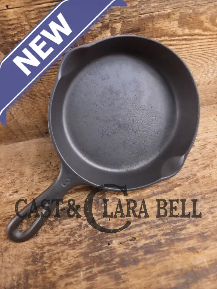 Hard to Find Wagner Sidney -O- #3 Skillet with ’Pie’ Logo and Smooth Bottom 1053 Skillet