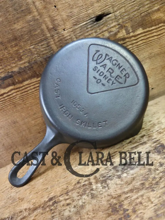 Hard to Find Wagner Sidney -O- #3 Skillet with ’Pie’ Logo and Smooth Bottom 1053. Skillet