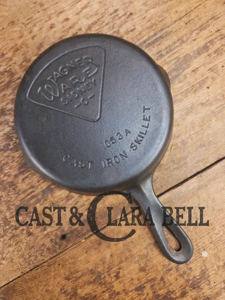 Hard to Find Wagner Sidney -O- #3 Skillet with ’Pie’ Logo and Smooth Bottom 1053 Skillet