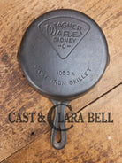 Hard to Find Wagner Sidney -O- #3 Skillet with ’Pie’ Logo and Smooth Bottom 1053 Skillet