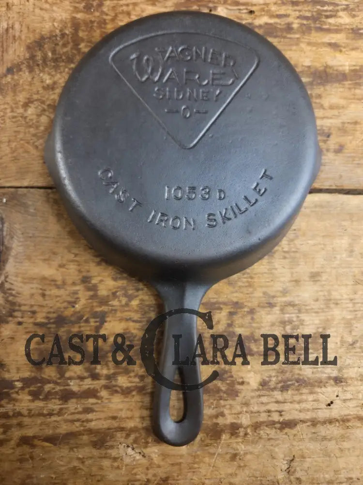 Hard to Find Wagner Sidney -O- #3 Skillet with ’Pie’ Logo and Smooth Bottom 1053 Skillet