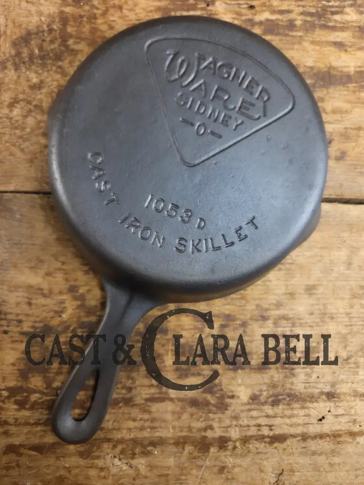 Hard to Find Wagner Sidney -O- #3 Skillet with ’Pie’ Logo and Smooth Bottom 1053 Skillet
