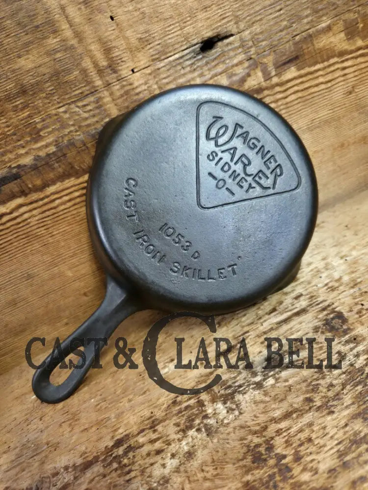 Hard to Find Wagner Sidney O #3 Skillet with ’Pie’ Logo and Smooth Bottom 1053 D Skillet