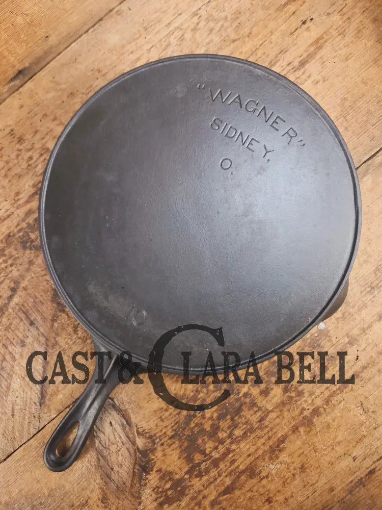 Harder to find big bacon skillet! Early 1900’s Wagner ’Arc Straight’ logo #10 Cast Iron Skillet Skillet