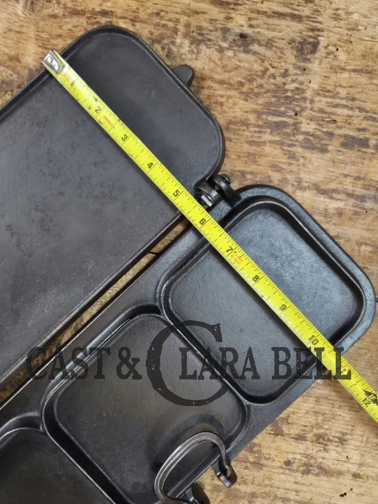 Hot Item!! Late 1800’s Fully Marked Canton square pancake flop griddle by Canton Griddle Co. Very unique gift idea!