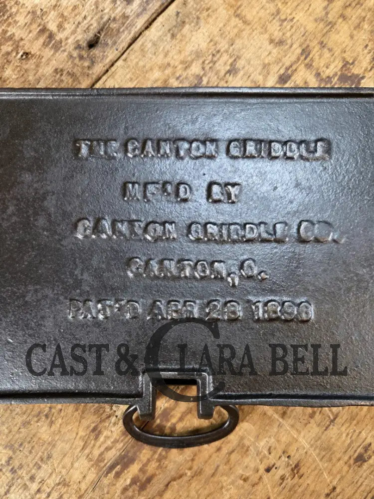 Hot Item!! Late 1800’s Fully Marked Canton square pancake flop griddle by Canton Griddle Co. Very unique gift idea!
