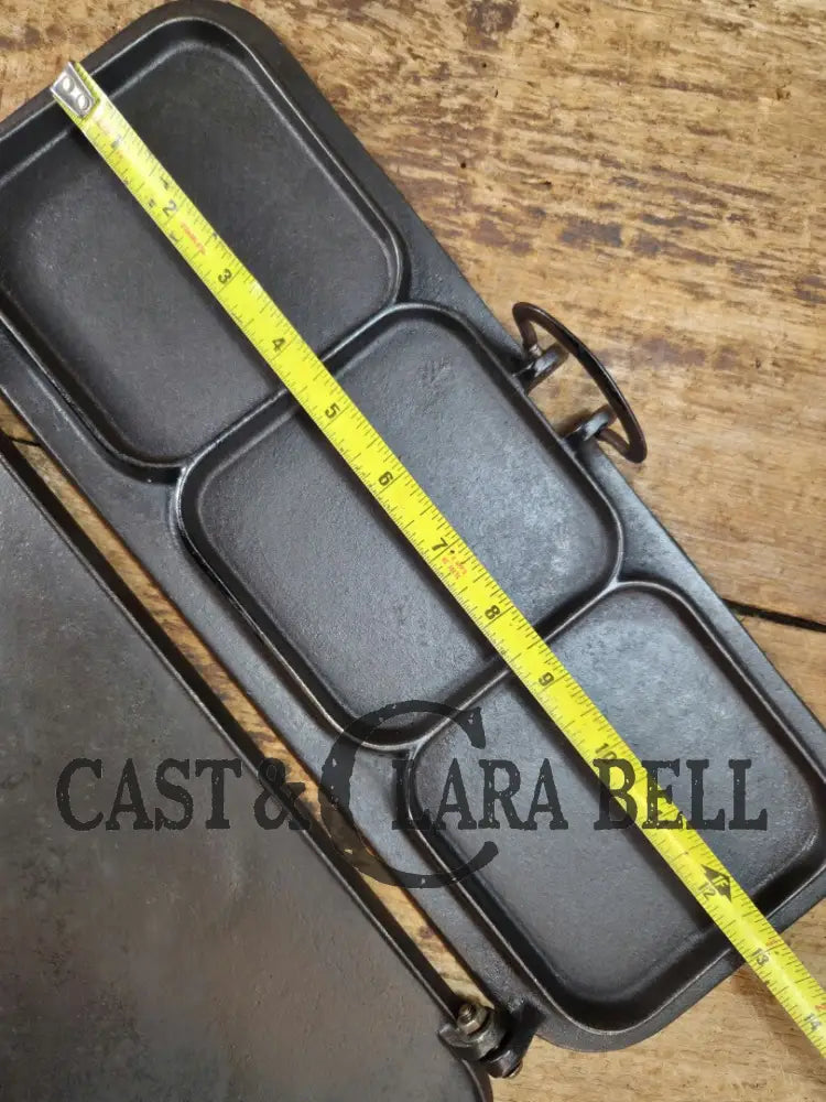 Hot Item!! Late 1800’s Fully Marked Canton square pancake flop griddle by Canton Griddle Co. Very unique gift idea!