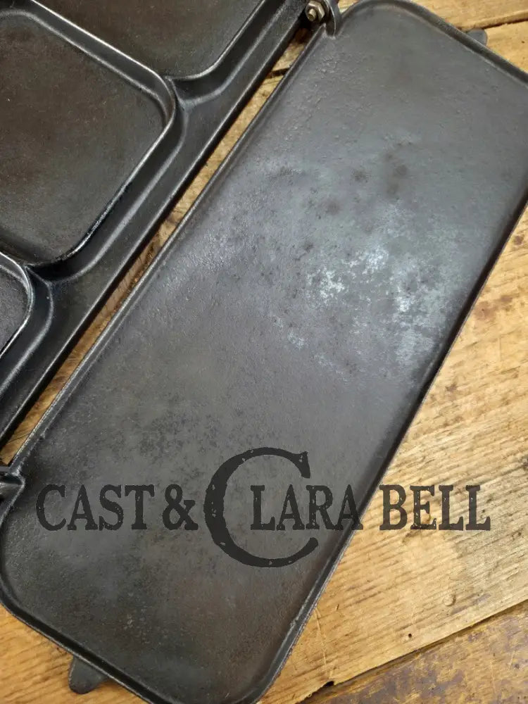 Hot Item!! Late 1800’s Fully Marked Canton square pancake flop griddle by Canton Griddle Co. Very unique gift idea!