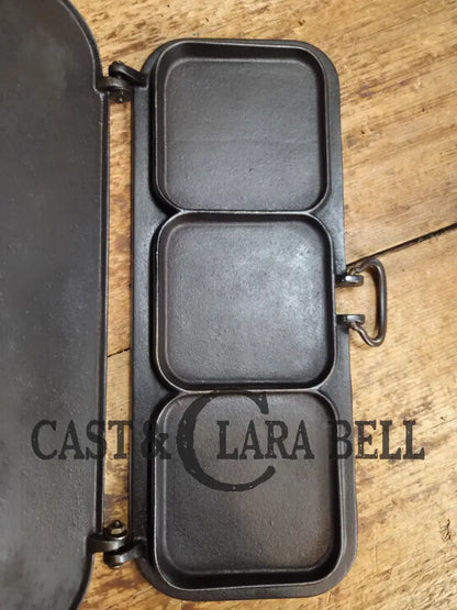Hot Item!! Late 1800’s Fully Marked Canton square pancake flop griddle by Canton Griddle Co. Very unique gift idea!