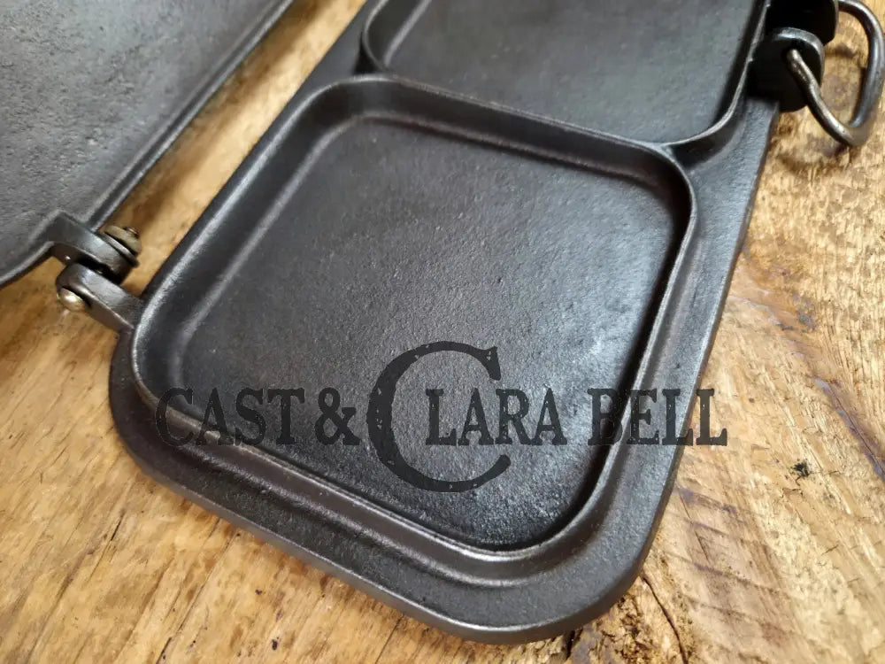 Hot Item!! Late 1800’s Fully Marked Canton square pancake flop griddle by Canton Griddle Co. Very unique gift idea!