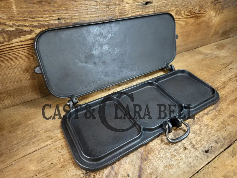 Hot Item!! Late 1800’s Fully Marked Canton square pancake flop griddle by Canton Griddle Co. Very unique gift idea!