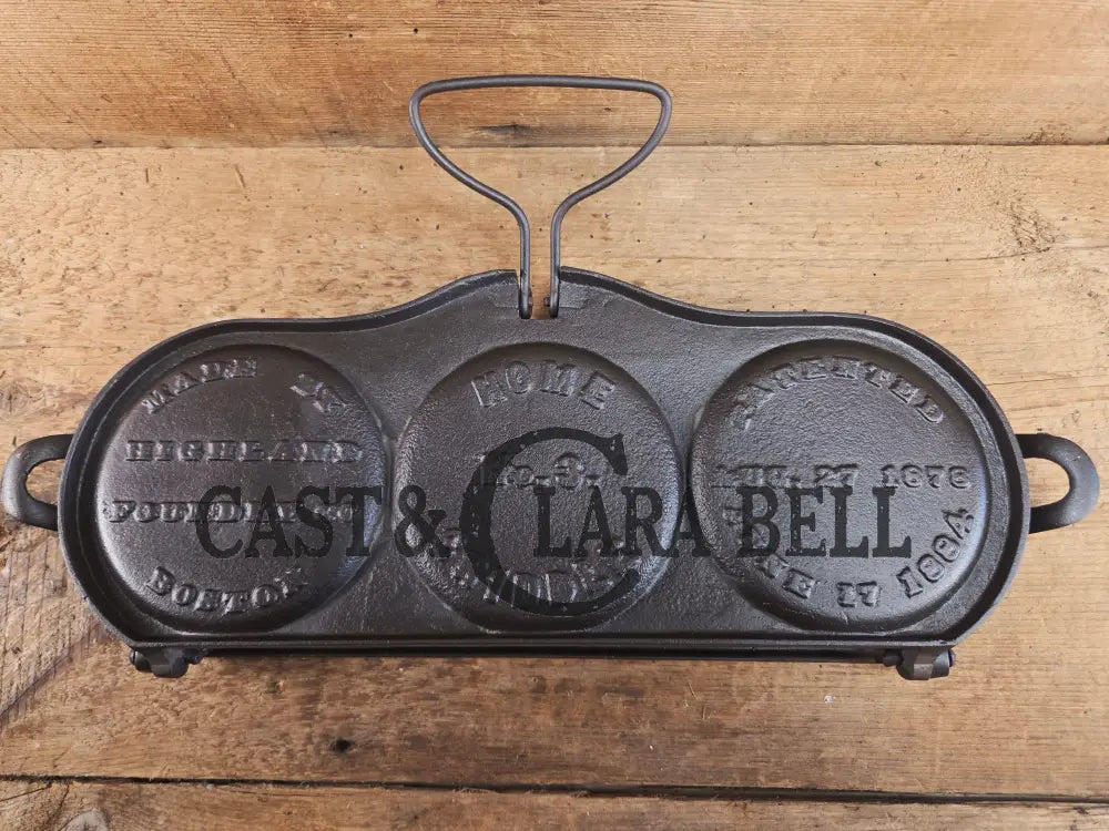 Hot Item!! Late 1800’s Fully Marked Highland Foundry Co pancake flop griddle. Very unique gift idea and new family