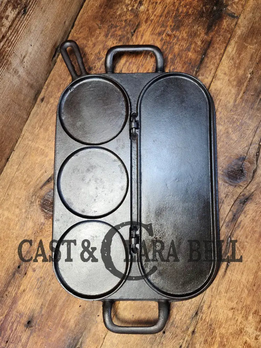 Hot Item!! Late 1800’S Fully Marked Stuart Peterson And Co Pancake Flop Griddle. Very Unique Gift