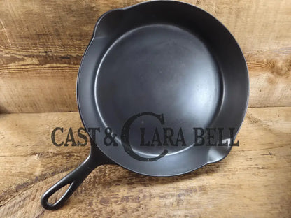 HTF 1890’s Third Series ERIE #9 B (1890’s Griswold) Cast Iron Skillet with Heat Ring 712 Smooth bottom! Skillet
