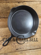 HTF 1890’s Third Series ERIE #9 B (1890’s Griswold) Cast Iron Skillet with Heat Ring 712 Smooth bottom! Skillet