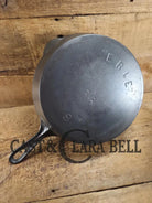 HTF 1890’s Third Series ERIE #9 B (1890’s Griswold) Cast Iron Skillet with Heat Ring 712 Smooth bottom! Skillet