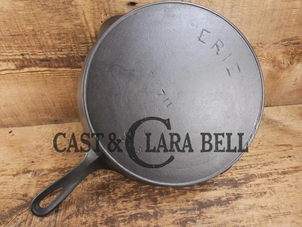 HTF 1890’s Third Series ERIE #9 (1890’s Griswold) Cast Iron Skillet with Heat Ring 711 markings not 712. Skillet