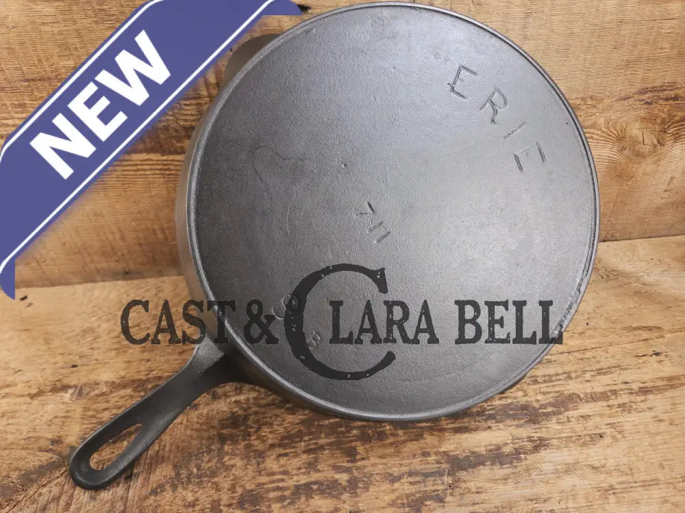 HTF 1890’s Third Series ERIE #9 (1890’s Griswold) Cast Iron Skillet with Heat Ring 711 markings not 712. Skillet