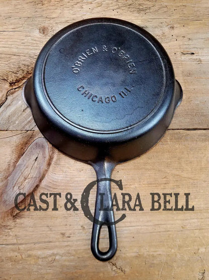 Htf! 1920’S #5 O’brien And (Chicago Il) Cast Iron Skillet. Unique For The Collector! Skillet