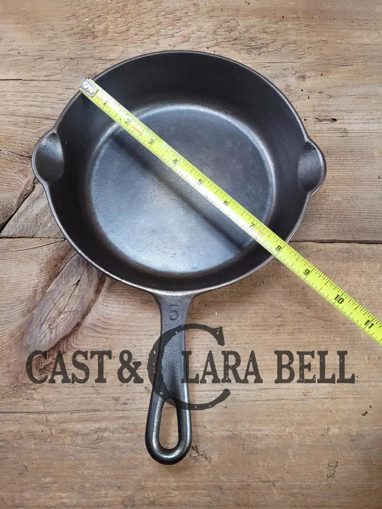 Htf! 1920’S #5 O’brien And (Chicago Il) Cast Iron Skillet. Unique For The Collector! Skillet