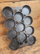 HTF 1920’s Griswold No. 1 Gem Pan Variation 1 11 cup p/n 940. Rarity 4 Bakeware