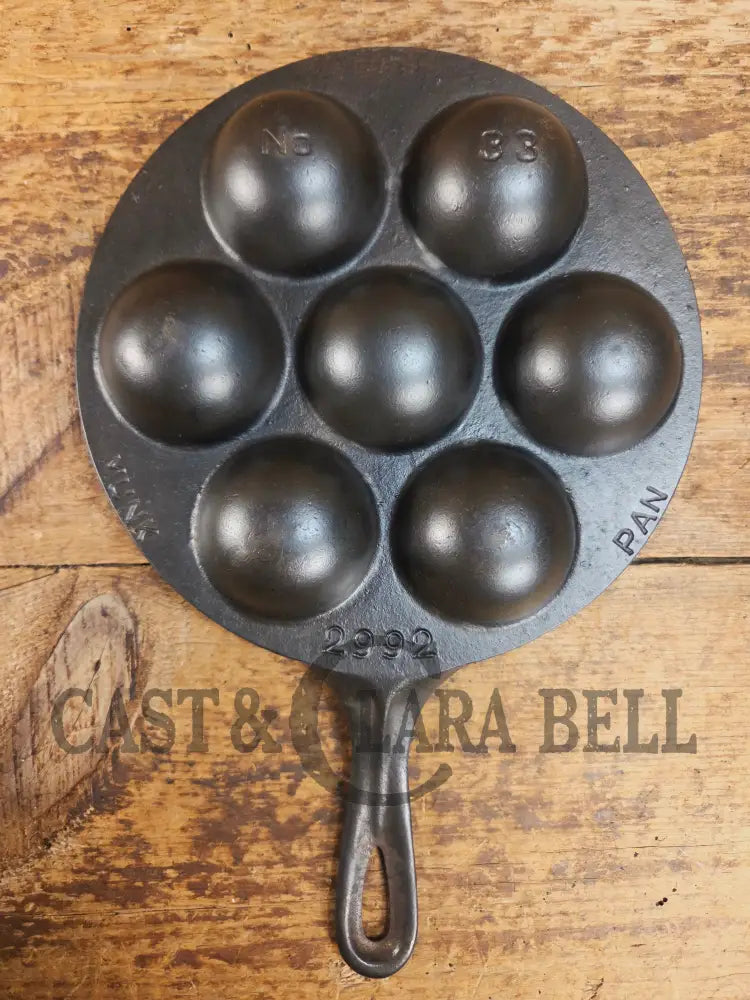 HTF 1920’s Griswold No. 33 Cast Iron Munk Pan 2992 Skillet